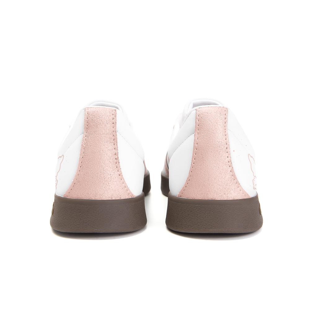 adidas Neo VL Court 2.0 Leather Slip Resistant Abrasion Resistant Low Top Skateboard Shoes Unisex White Pink ID6015(Team746-)