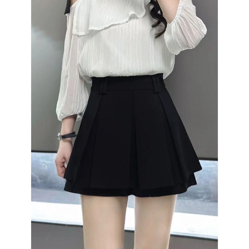 

Summer Clothes Matching a Set of Korean-Style off-the-Shoulder Shirt Shorts Two-piece Set This Year s Popular Beautiful Suit Pants S(80-100)