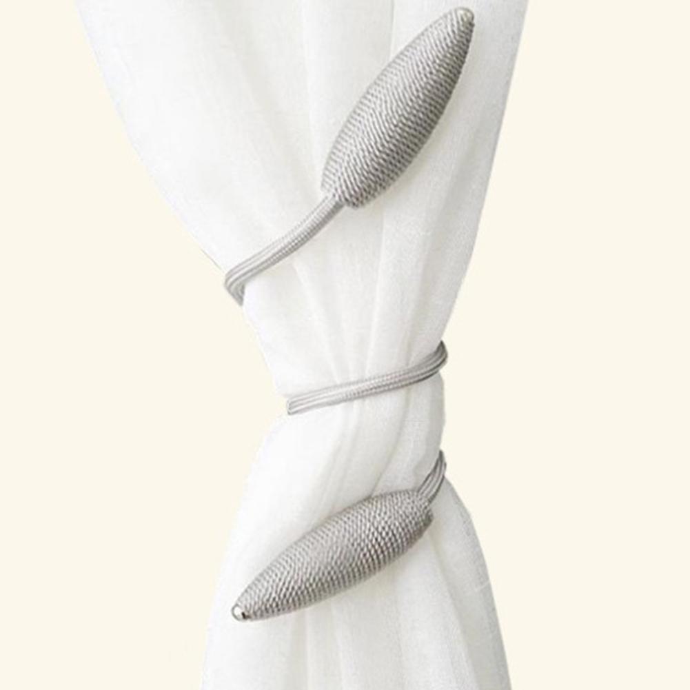 2Pcs Simple Curtain Tiebacks Curtain Holdbacks Buckle Holder for Home Window Curtain Decor