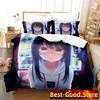 Mieruko Chan Bedding Set Single Twin Full Queen King Size Bed Set Adult Kid Bedroom Duvetcover Sets Anime Parure De Lit Bed