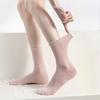Loose Rolled-up Socks for Women In Summer, Thin and Breathable Mid-calf Socks, Solid-colored Cotton Pile Socks