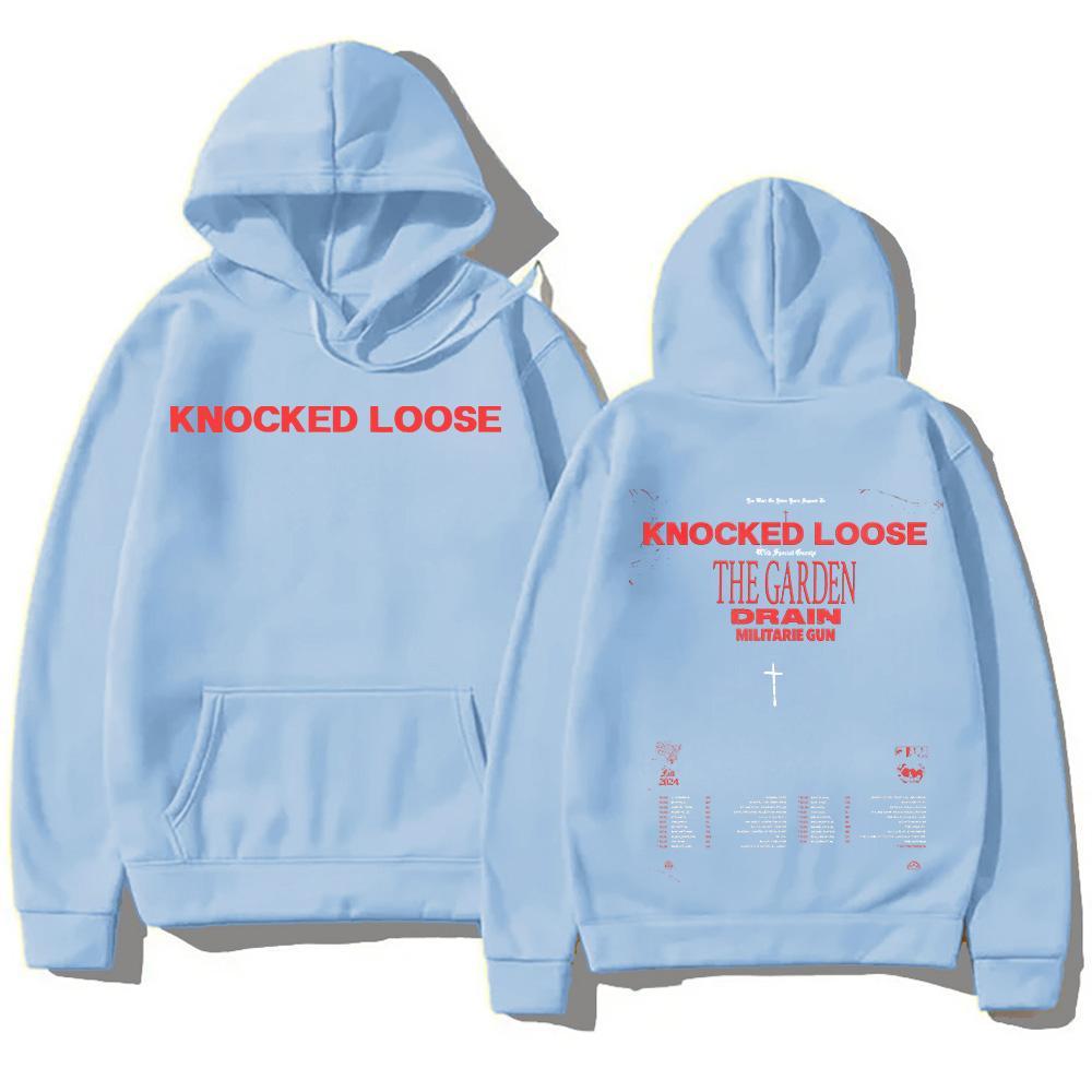New Metal Music Hoodies Knocked Loose The Garden Drain Militarie Gun Tour Streetwear Fashion Long Sleeve High Street Pullovers