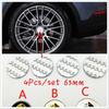 4Pcs 65mm Car Wheel Center Hub Caps Cover Logo Badge Emblem Sticker