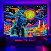 Fantasy Psychedelisch Wandkleed Woonkamer Accentmuur Muziekfeest Thema Gastenkamer Decor Huisinrichting