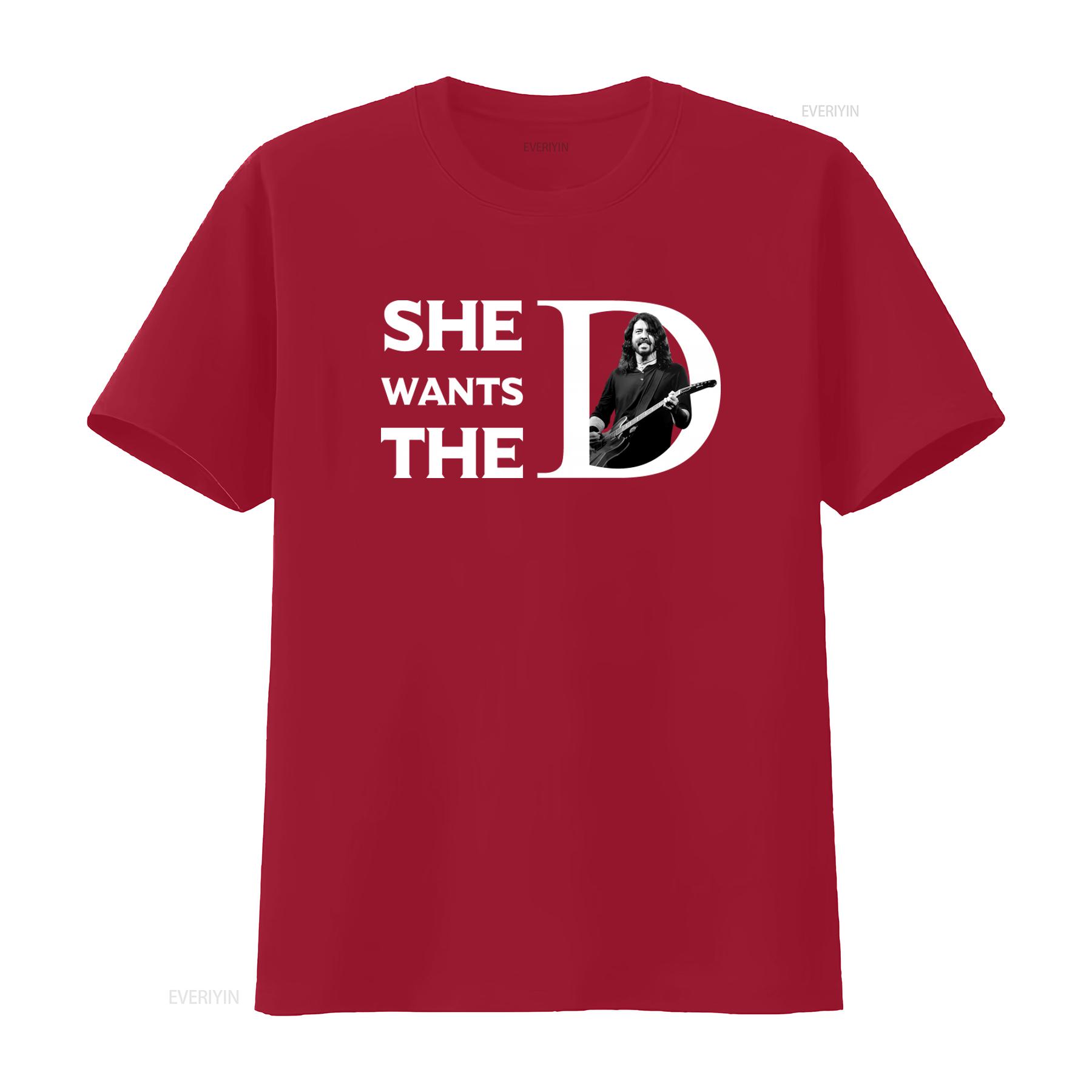 

Dave Grohl She Wants The D Rock T shirt for Stylish Musician Print vintage Washed Versatile homme Casual Top For Everyday Wear S