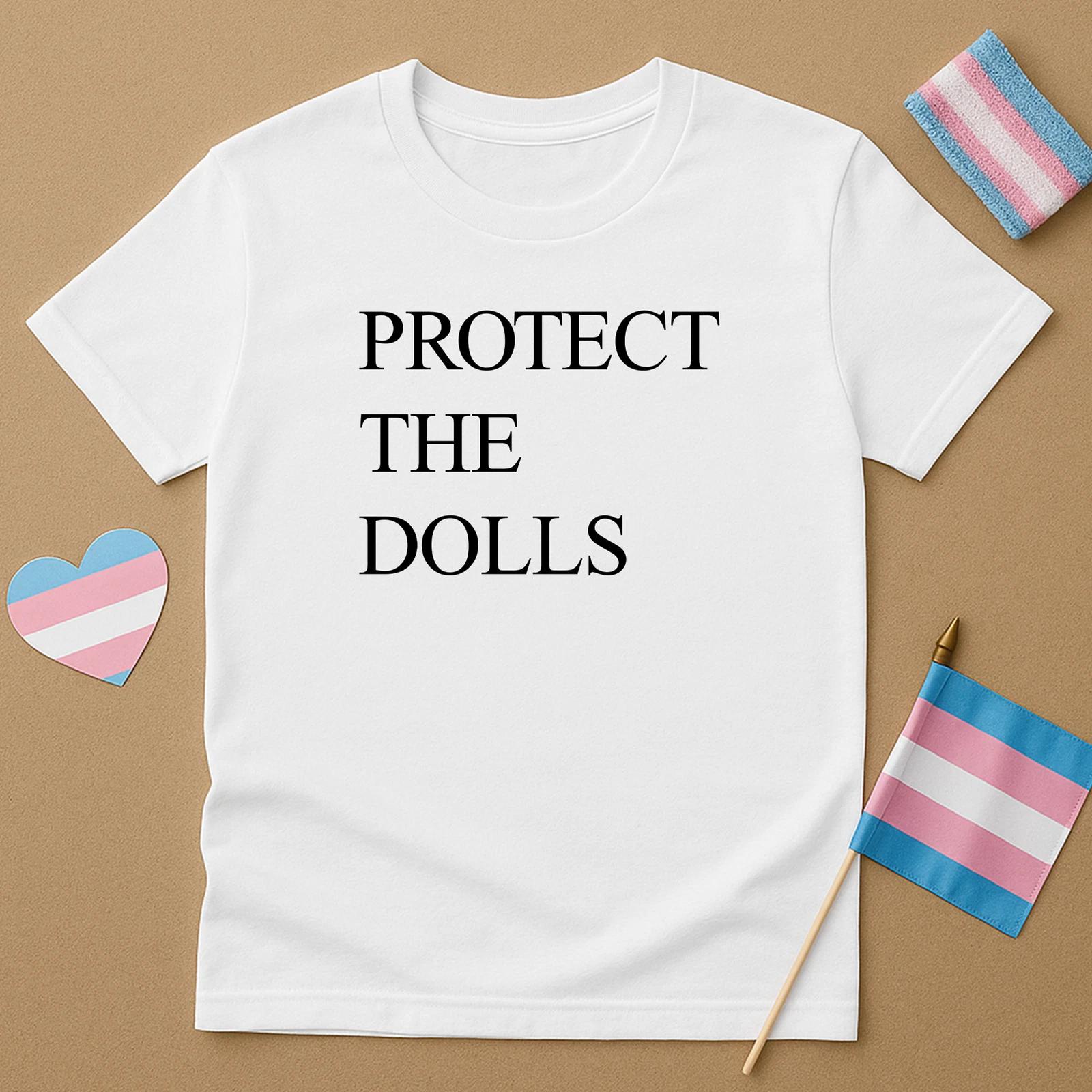

Protect The Dolls Shirt LGBTQ Pride Tee Trans Rights Equality Ally Graphic Top S