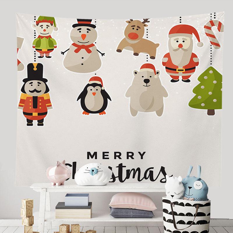 С Рождеством красный с Новым годом гобелен фон спальня гостиная персонализированная — фото 8