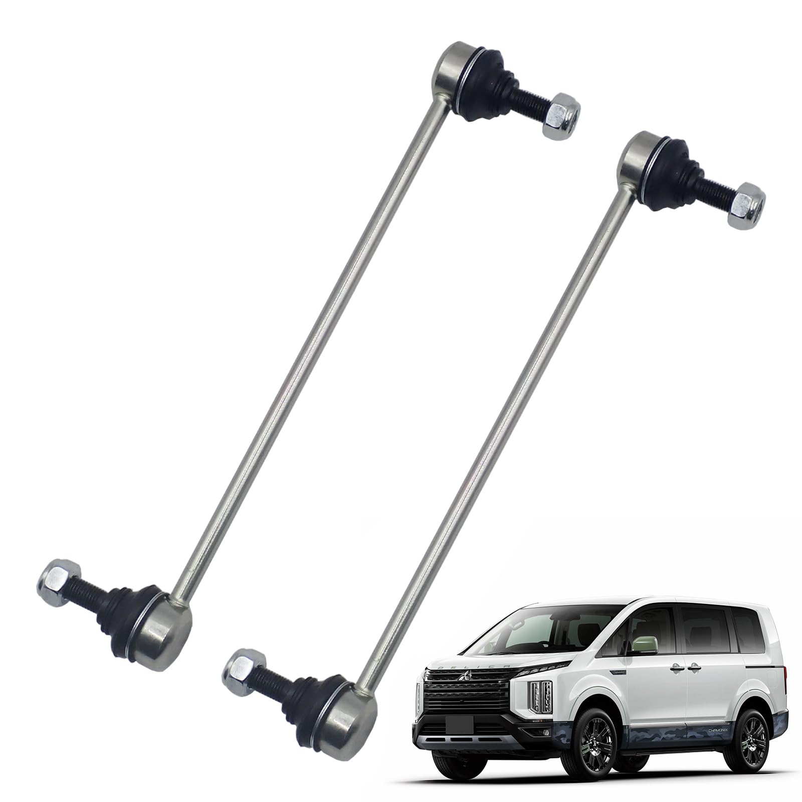 

Wellvie Стильные стойки переднего стабилизатора для Mitsubishi Delica D5 и CV4W Комплект из 2 штук и Передний стабилизатор Автомобильный Кастомный Экстерьер (Д5) CV5W,