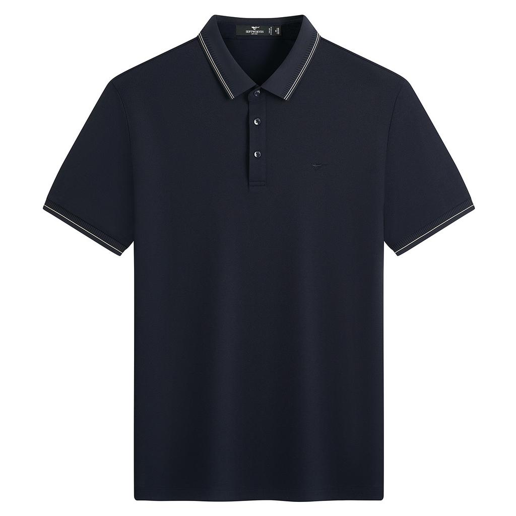 Seven Wolves Men's Wear Linen Mulberry Silk Short Sleeve Polo