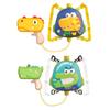 Water Shooting Toy for Kids 1000ml Capacity Backpack Cartoon Electric Water Sprayer for Outdoor Camp