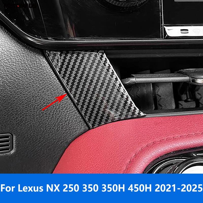 For Lexus NX 250 350 350H 450H -2024 2025 Carbon Fiber Center Console Air Vent Outlet Cover Trim Accessories Car Styling