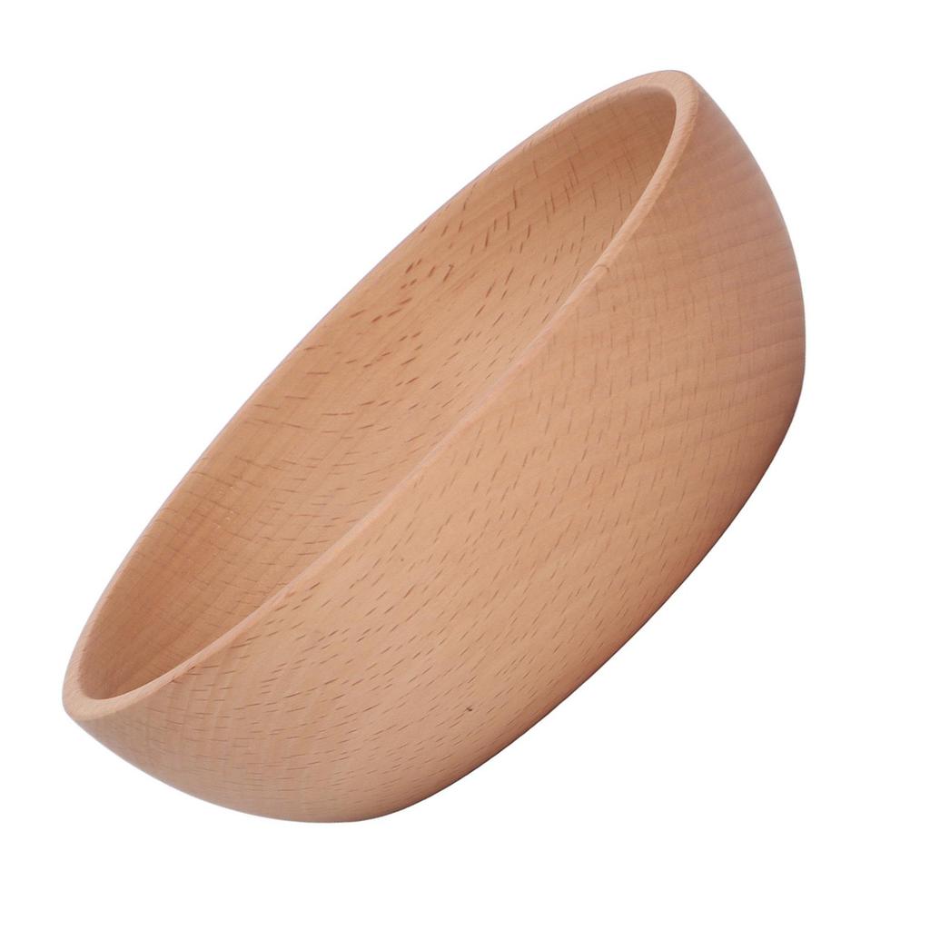 Round Wooden for serving Bowl Stain Resistant Fruit Salad Bowl for Cafe for restaurant Ligneous Crafts