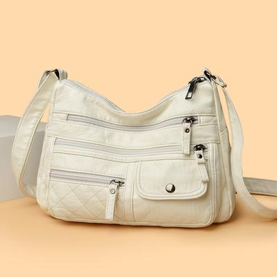 Borsa a Spalla Multi-scomparto in PU Borsa a Tracolla Multi-tasche da Donna Borsa per Mamma