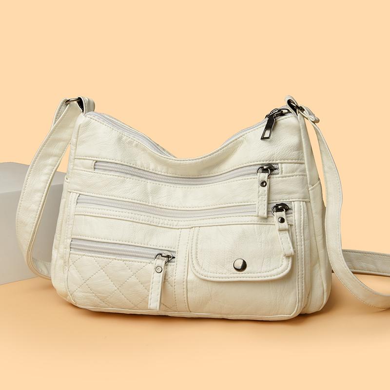 PU Multi-compartment Shoulder Bag Multi-pocket Women's Crossbody Bag Mother Bag