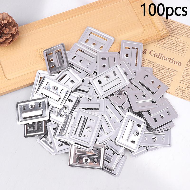 100Pcs/Sets Stainless Steel Wall Panel Buckle Hasp Clamp Fixing Piece Connector