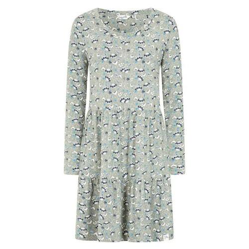 Lazy Jacks Womens/Ladies Vine Tiered Long-Sleeved Midi Dress