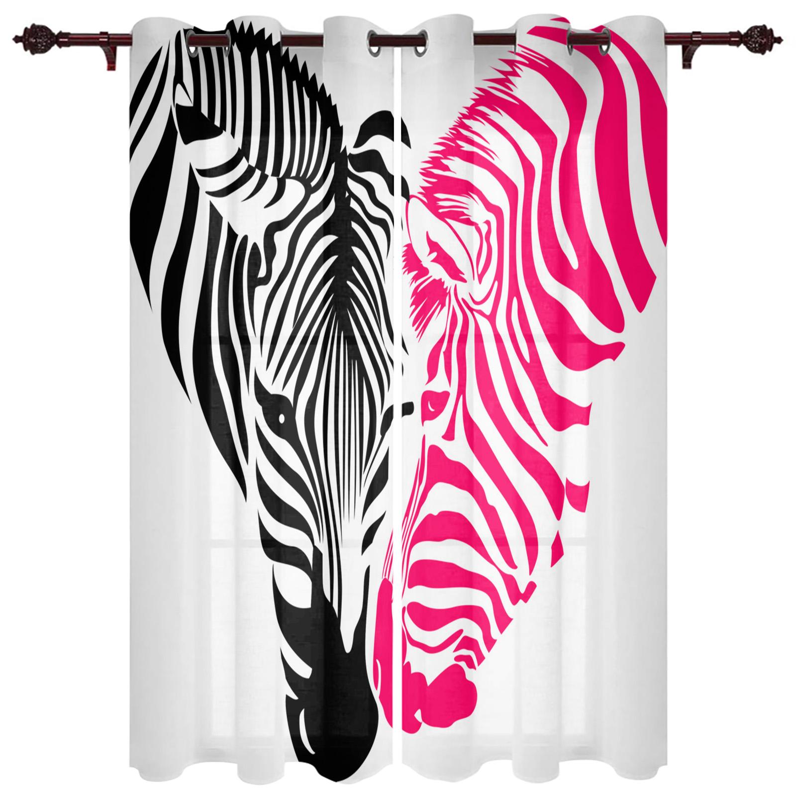 Фиолетовые леопардовые полоски зебры шторы для спальни кухонные шторы для гостиной 135W — фото 9