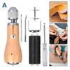 DIY Leather Craft Hand Sewing Machine with Carving and Diamond Cutting Tools