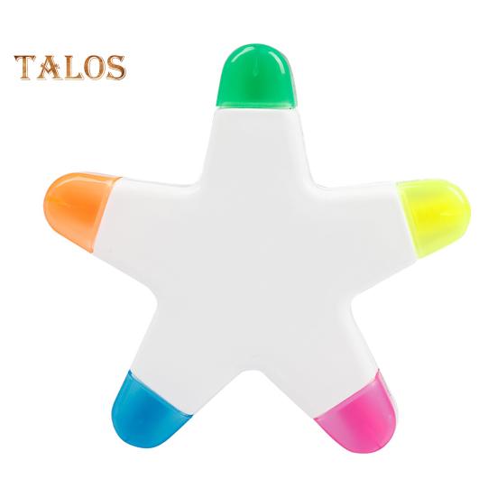 

Ручка-маркер в форме звезды, чернила с плавным потоком, яркая цветная ручка для рисования, подчеркивание, ведение заметок, 5-цветный маркер-маркер разноцветный