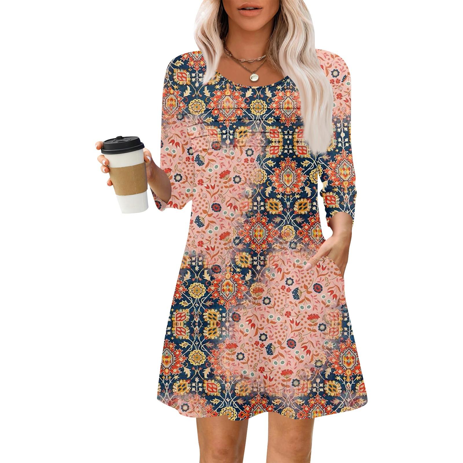 

Женские летние повседневные лепестковые узкие полосатые платья с длинным рукавом и плиссировкой с цветочным принтом XXXL