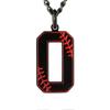 INS trendy stainless steel European and American fashion outdoor digital baseball necklace men's accessories titanium steel pendant