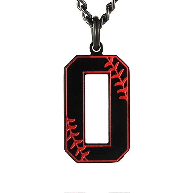 INS trendy stainless steel European and American fashion outdoor digital baseball necklace men's accessories titanium steel pendant