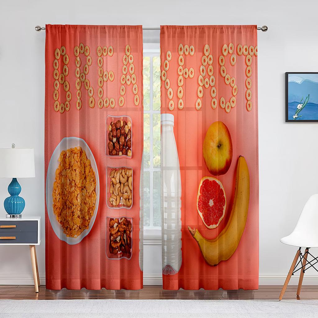Spices and Herbs Peppers On A Wooden Background Sheer Curtain for Living Room Curtains Bedroom Kitchen Tulle Curtains Window