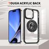 For Magsafe 360 ° Rotating Car Holder Ring Transparent Shockproof Phone Case For IPhone 15 14 13 12 11 Pro Max Bumper Back Cover