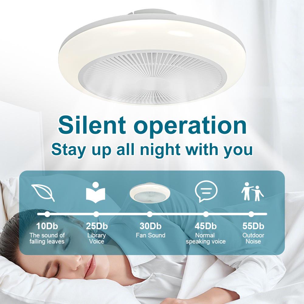 Smart Silent Ceiling Fan Light for Living Room and Bedroom