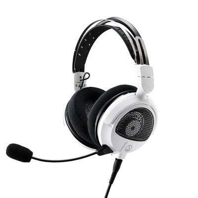 WH Gaming Stereo Mini Audio-Technica ATH-GDL3 Headset/Open-Ear Headphones/PC/PS4/PS5/Switch/Xbox One/Detachable Microphone/3.5mm 4-Pole Plug/White