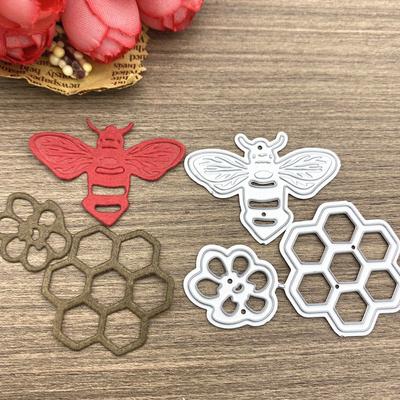 Matrices de découpe en métal, modèles de conception d'abeilles et de ruches, bricolage, Scrapbooking, pochoir de gaufrage, modèle d'album artisanal en papier
