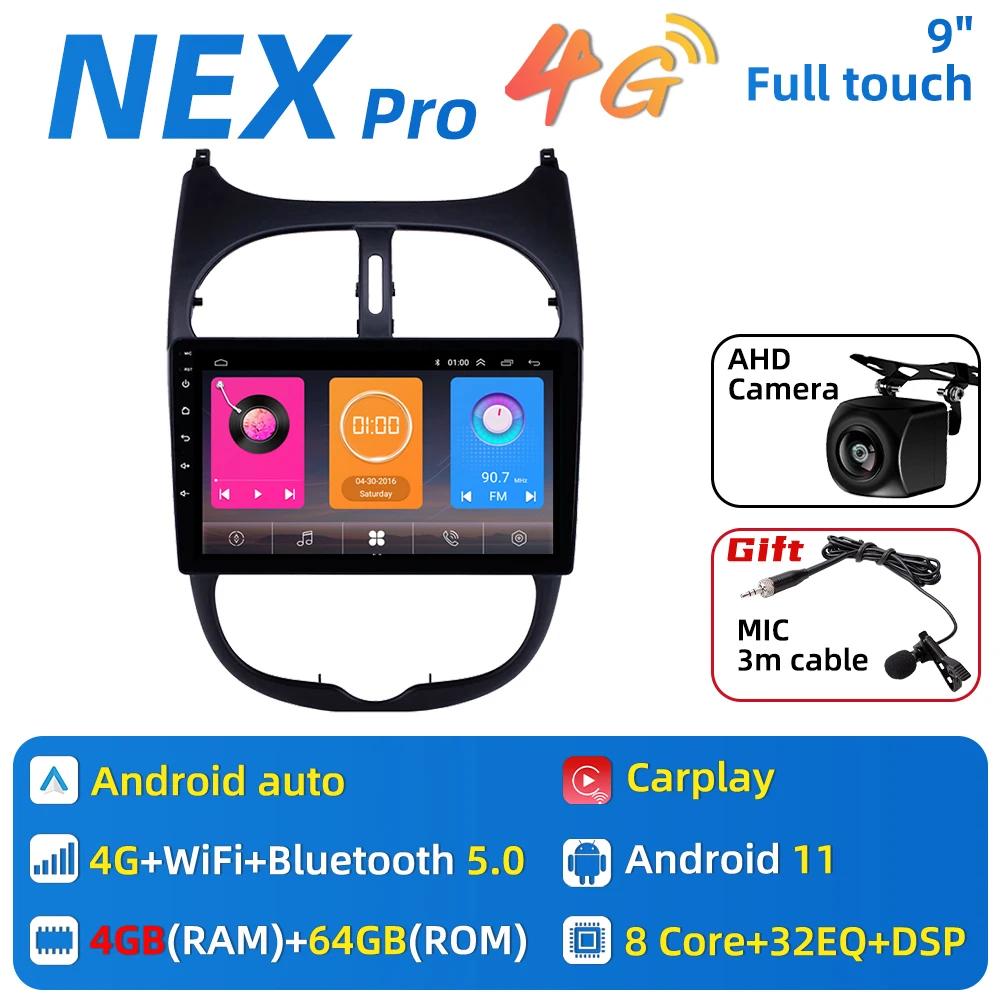 2 Din Android Car Radio for Peugeot 206 2001-2016 Car  Stereo Screen Multimedia Audio Player GPS Navigation Head Unit Autoradio