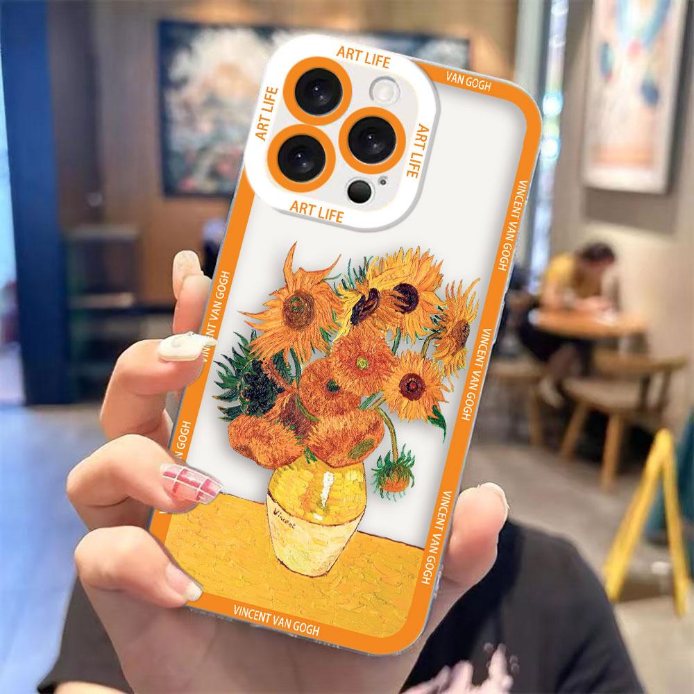 

V-Van G-Gogh Starry Night Cover Clear Phone Case For iPhone Apple 17 AIR 16E 16 15 14 12 13 11 Pro Max Plus XR DIY Shell Case IPHONE15PROMAX