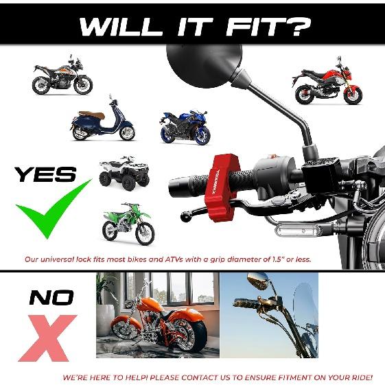 Ручка для блокировки руля мотоцикла — прочное противоугонное устройство для блокировки — фото 12