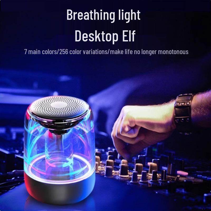 Portable Wireless Bluetooth Speaker with Colorful Night Light and Bass Stereo