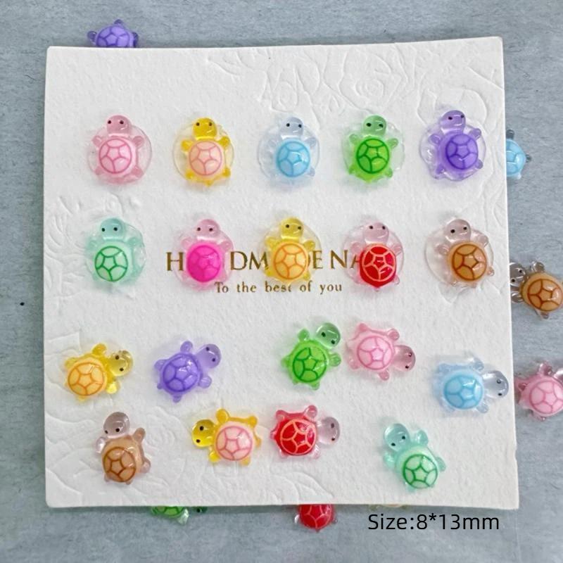 100 Stück Mini-Schildkröten aus Kunstharz, nachtleuchtend, multifunktionale, im Dunkeln leuchtende Schildkrötenminiaturen für die Mikrolandschaftsgestaltung
