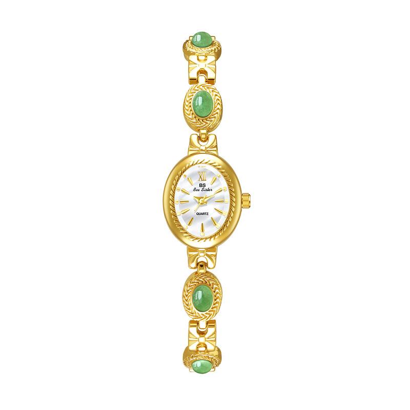 Women Watch Light Luxury Brand Natural Tiger Eye Stone Jade Bracelet Waterproof Premium Chain Female  Fashion Quartz Watches
