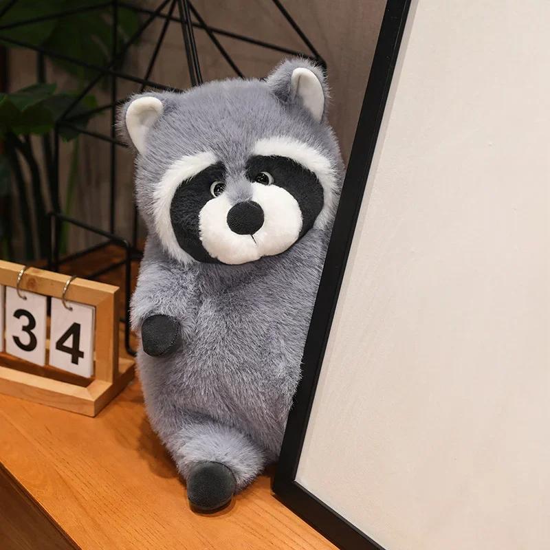 

22-45 см серый енот плюшевая игрушка милая мягкая кукла подушка для девочек детей малышей девочка подарок на день рождения 22cm