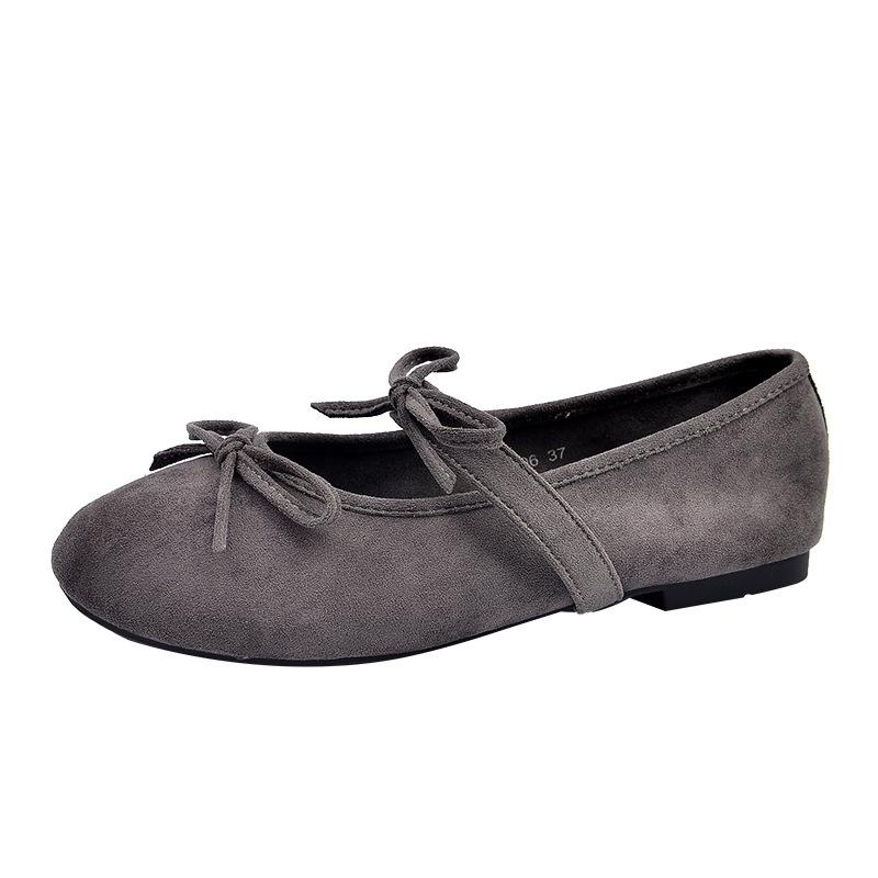 

Gentle fairy wind Mary Jane shoes 2025 new French sweet bow with skirt round head shallow mouth evening shoes 35
