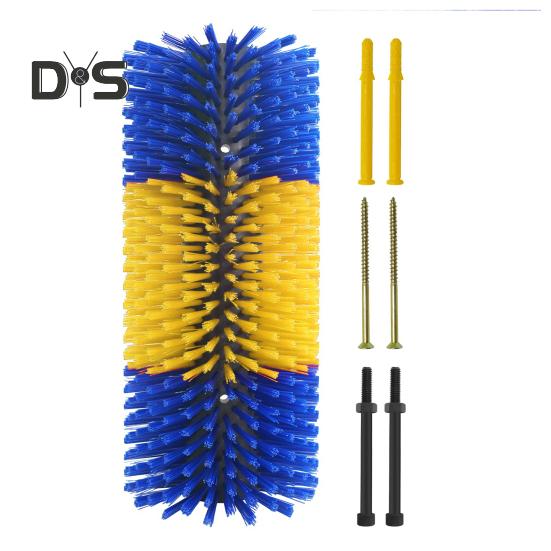 Livestock Scratching Brushes Cow Scratcher Brush with Screws for Back Itch Relief Goat Cleaning Grooming Post Brush for Horse Pig Cattle Supplies