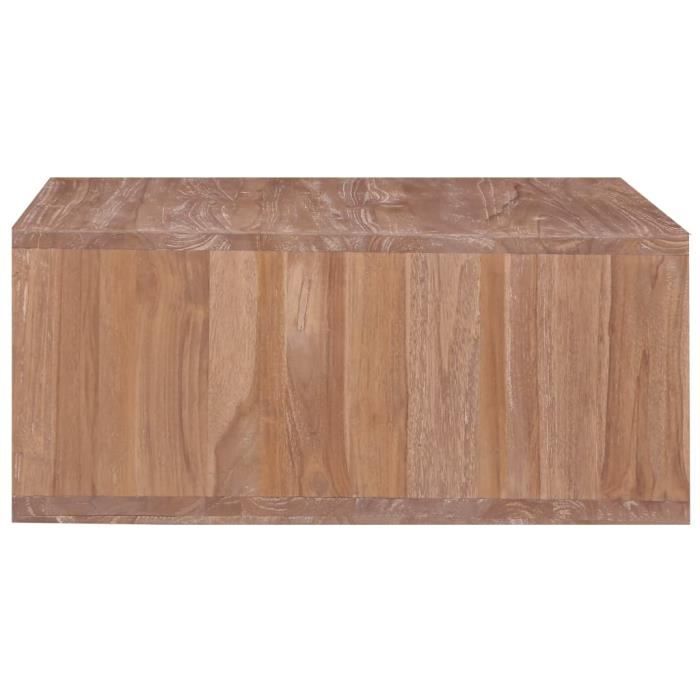 VidaXL Table basse 70x70x30 cm Bois de teck massif
