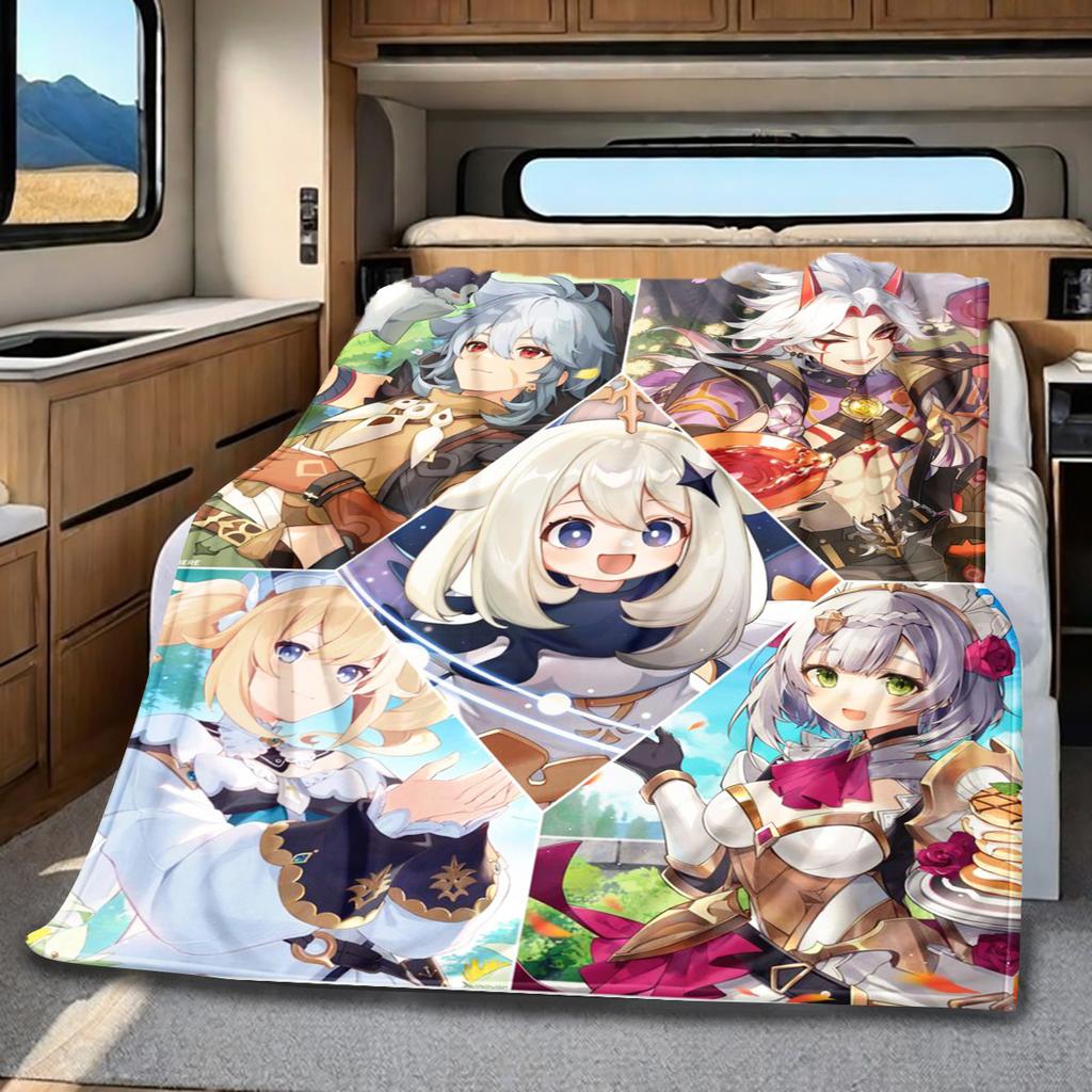 Genshin Heroes Blanket Soft And Portable All Season Home Bed Sofa Blanket Office Travel Nap Break Warm Blanket