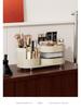 High-End Rotating Desktop Cosmetic Organizer: Large Capacity Skincare, Lipstick & Pen Holder