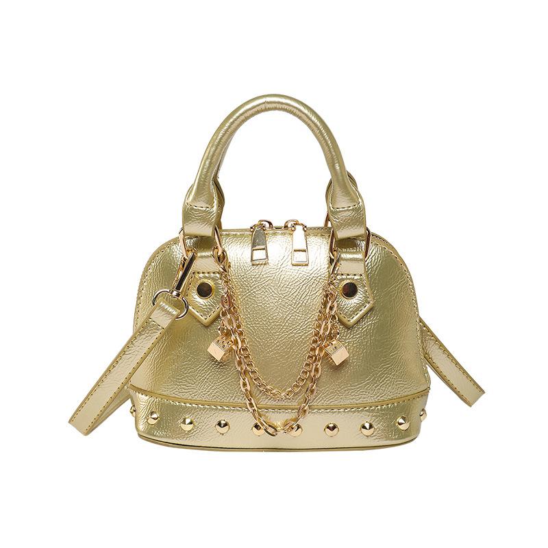 Women Bags Women's Bags 2025 New Korean Version of Fashion Niche Portable Personalized Rivets Messenger Shell Bag
