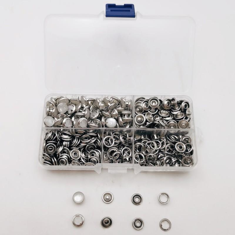 DIY 10mm Snap Button Kit - Pearl Finish 5-Claw Studs & Stainless Steel Pliers - Clothing Fastener Repair Set