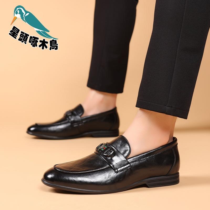 Popular Leather Men's Casual Dress New Business Leather Shoes Men's One-pedal Leather Shoes