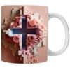 3D Cross Ceramic Coffee Mug Tea Mug New Hope Sunshine