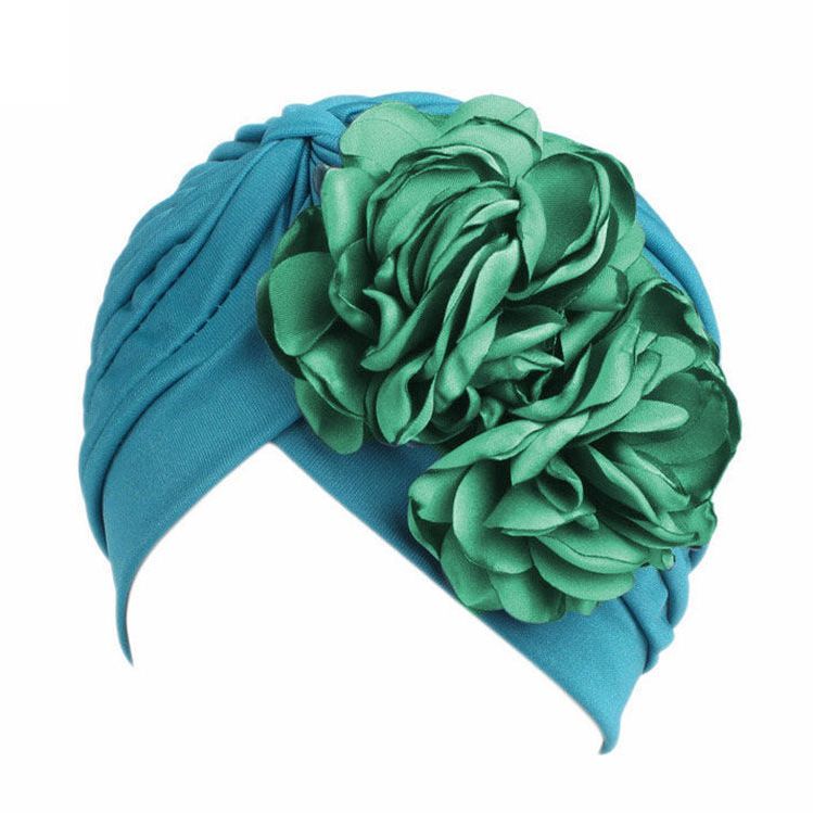 

Весна и лето Милый Большой Цветок Головной Убор Ретро Пуловер Шляпа Женский Танцующий Родильный Белый Головной Убор Головной Убор Дорожный Платок Шляпа павлин голубой