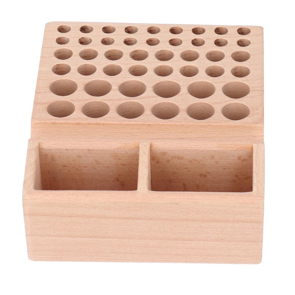 Werkzeughalter für Lederhandwerk, Buchenholzständer, Bastel-Organizer, 46 Löcher mit Rillen für Locher