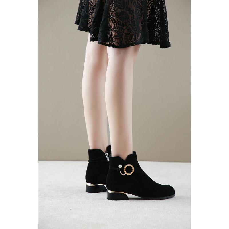 New Style Hot Sale Women's Shoes Women Ankle Boot Low Heel Shoe Plus Size 35-43 Short Female Shoes Ladies Autumn Winter Boots